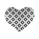 Star-white Triangle Standard 16  Premium Heart Shape Cushions Back