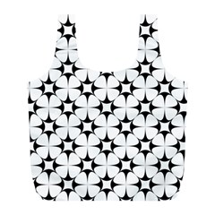 Star-white Triangle Full Print Recycle Bag (l) by nateshop