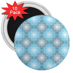 Triangle Blue 3  Magnets (10 Pack)  by nateshop