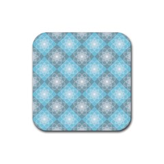 Triangle Blue Rubber Coaster (square) by nateshop