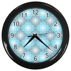 Triangle Blue Wall Clock (black) by nateshop