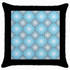 Triangle Blue Throw Pillow Case (black) by nateshop