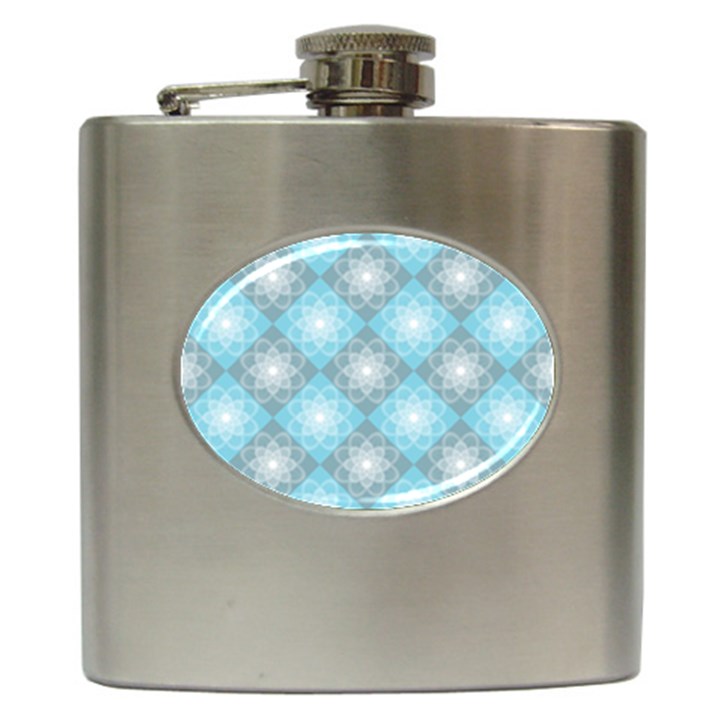 Triangle Blue Hip Flask (6 oz)