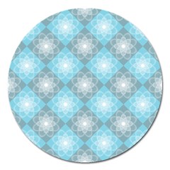 Triangle Blue Magnet 5  (round) by nateshop