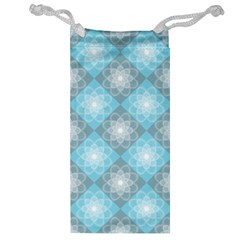 Triangle Blue Jewelry Bag