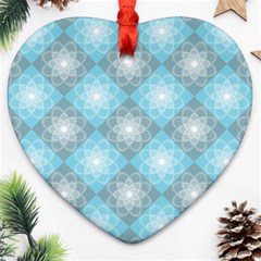 Triangle Blue Heart Ornament (two Sides) by nateshop