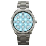 Triangle Blue Sport Metal Watch Front