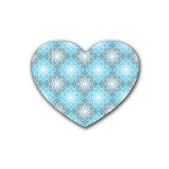 Triangle Blue Rubber Coaster (Heart)