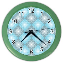 Triangle Blue Color Wall Clock by nateshop