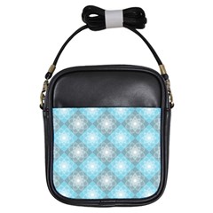 Triangle Blue Girls Sling Bag