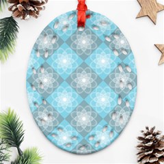 Triangle Blue Ornament (oval Filigree) by nateshop