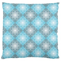 Triangle Blue Large Cushion Case (one Side) by nateshop