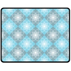 Triangle Blue Double Sided Fleece Blanket (Medium) 