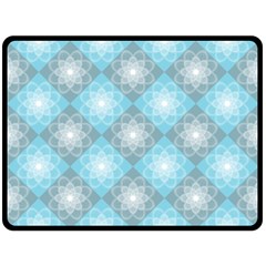 Triangle Blue Double Sided Fleece Blanket (Large) 