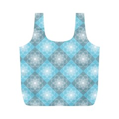 Triangle Blue Full Print Recycle Bag (m) by nateshop