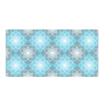 Triangle Blue Satin Wrap 35  x 70  Front