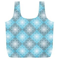 Triangle Blue Full Print Recycle Bag (xxl) by nateshop