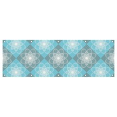 Triangle Blue Banner And Sign 12  X 4 