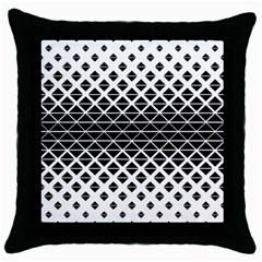 Triangle-black White Throw Pillow Case (black) by nateshop