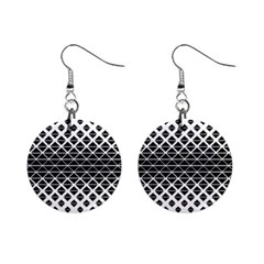 Triangle-black White Mini Button Earrings by nateshop