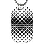 Triangle-black White Dog Tag (One Side) Front