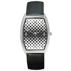 Triangle-black White Barrel Style Metal Watch by nateshop