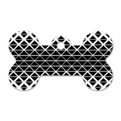 Triangle-black White Dog Tag Bone (one Side) by nateshop