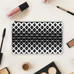 Triangle-black White Cosmetic Bag (medium) by nateshop