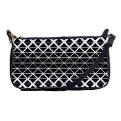 Triangle-black White Shoulder Clutch Bag by nateshop