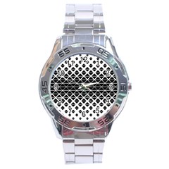 Triangle-black White Stainless Steel Analogue Watch by nateshop