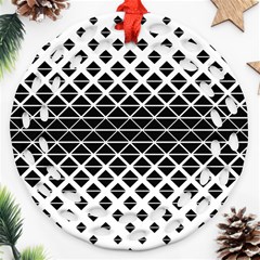 Triangle-black White Ornament (round Filigree) by nateshop