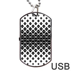 Triangle-black White Dog Tag Usb Flash (one Side) by nateshop