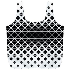 Triangle-black White Full Print Recycle Bag (xl) by nateshop