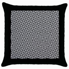 Triangle-black Throw Pillow Case (black) by nateshop