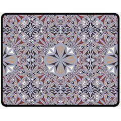 Triangle-mandala Double Sided Fleece Blanket (medium)  by nateshop