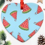 Watermelon-blue Ornament (Heart) Front