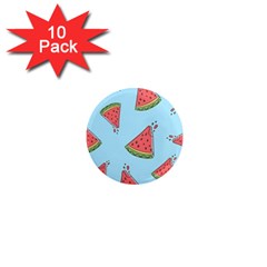 Watermelon-blue 1  Mini Magnet (10 Pack)  by nateshop