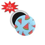 Watermelon-blue 1.75  Magnets (10 pack)  Front