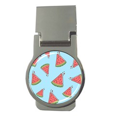 Watermelon-blue Money Clips (round)  by nateshop