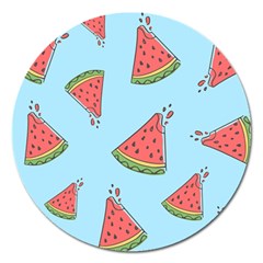 Watermelon-blue Magnet 5  (Round)