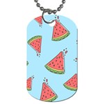 Watermelon-blue Dog Tag (One Side) Front