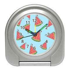 Watermelon-blue Travel Alarm Clock by nateshop