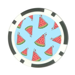 Watermelon-blue Poker Chip Card Guard