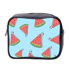 Watermelon-blue Mini Toiletries Bag (two Sides) by nateshop