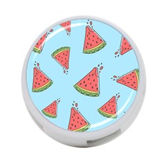 Watermelon-blue 4-Port USB Hub (One Side)