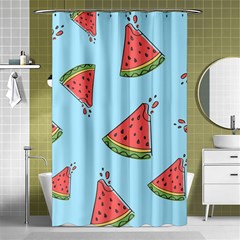 Watermelon-blue Shower Curtain 48  X 72  (small)  by nateshop