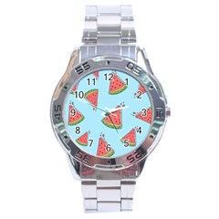 Watermelon-blue Stainless Steel Analogue Watch by nateshop