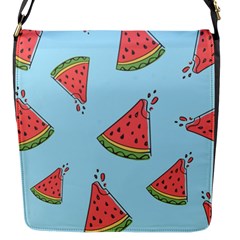 Watermelon-blue Flap Closure Messenger Bag (s) by nateshop