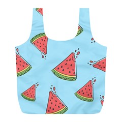 Watermelon-blue Full Print Recycle Bag (l) by nateshop