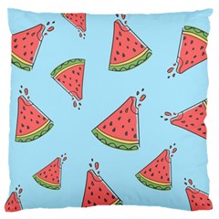 Watermelon-blue Large Flano Cushion Case (two Sides) by nateshop